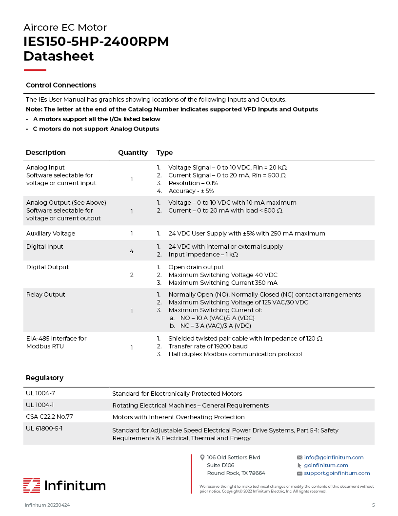 ies150-5hp-2400rpm-datasheet-infinitum-support-portal